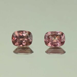 RoseZircon cush pair 9.1x6.9mm 5.58cts H zn7262 SOLD
