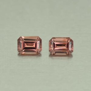 RoseZircon eme cut pair 7.5x5.5mm 3.70cts H zn5114 scaled 1