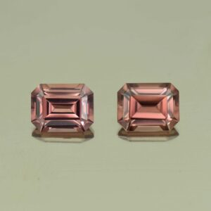 RoseZircon eme cut pair 9.0x7.0mm 7.06cts H zn5143 scaled 1