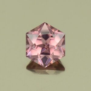 RoseZircon hexagon 5.5mm 1.15cts H zn5032 SOLD