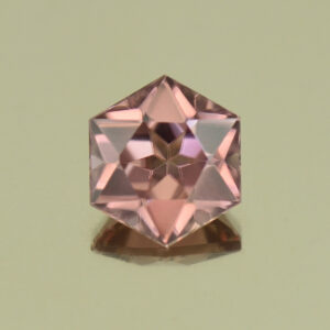 RoseZircon hexagon 6.0mm 1.33cts H zn5035 SOLD