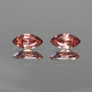RoseZircon marquise pair 11.0x5.5mm 4.17cts zn1185