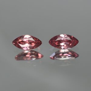 RoseZircon marquise pair 11.0x5.5mm 4.19cts zn1720
