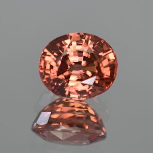 RoseZircon oval 10.5x8.9mm 6.49cts zn885