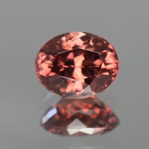 RoseZircon oval 11.0x8.8mm 5.89cts zn493