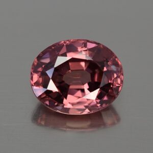 RoseZircon oval 11.9x9.6mm 7.31cts zn886