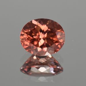 RoseZircon oval 12.2x10.1mm 7.83cts zn492