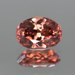 RoseZircon oval 12.9x9.3mm 7.92cts zn1295