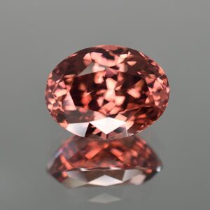 RoseZircon oval 16.9x12.8x9.9d 21.29cts zn158