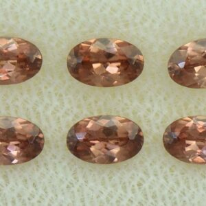 RoseZircon oval box set 5.5x3.5mm 4.33cts H zn5938