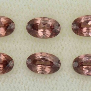 RoseZircon oval box set 5.5x3.5mm 4.41cts H zn6719 SOLD