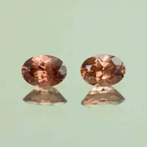 RoseZircon oval pair 7.0x5.0mm 2.19cts H zn4071 scaled 1