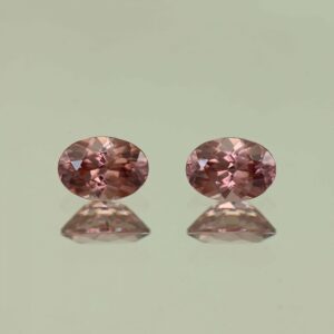 RoseZircon oval pair 7.0x5.0mm 2.35cts H zn7715 scaled 1