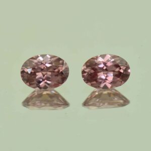 RoseZircon oval pair 7.5x5.5mm 2.75cts H zn6923 scaled 1