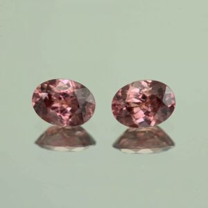 RoseZircon oval pair 8.0x6.0mm 3.43cts H zn7204 scaled 1