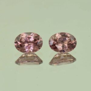 RoseZircon oval pair 8.0x6.0mm 3.45cts H zn6926 scaled 1