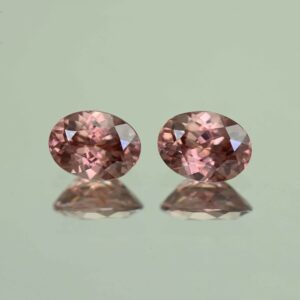 RoseZircon oval pair 8.0x6.0mm 3.51cts H zn7205 scaled 1