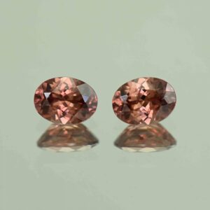 RoseZircon oval pair 8.0x6.0mm 3.80cts H zn7206 scaled 1