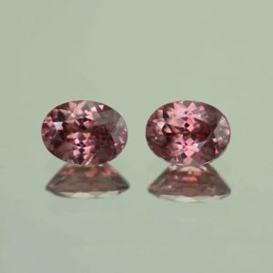 RoseZircon oval pair 8.5x6.5mm 4.46cts H zn7208 scaled 1