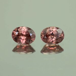 RoseZircon oval pair 8.5x6.5mm 4.53cts H zn7209 scaled 1