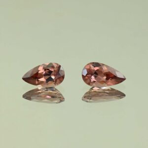 RoseZircon pear pair 11.0 10.6x6.0mm 4.68cts H zn3104 scaled 1