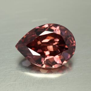 RoseZircon pearshape 17.4x12.9mm 17.05cts zn977