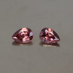 RoseZircon pearshape pair 8.0x5.0mm 2.29cts zn2465