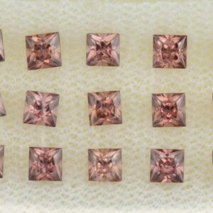 RoseZircon princess box 3.0mm 3.48cts H zn4947 SOLD