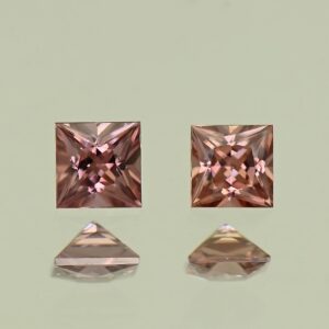 RoseZircon princess pair 3.5mm 0.68cts H zn7870