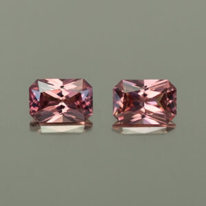 RoseZircon rad pair 6.5x4.5mm 2.09cts H zn4377 SOLD