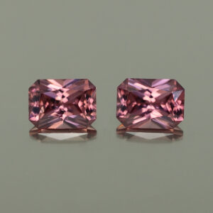RoseZircon rad pair 7.5x5.5mm 3.49cts H zn4384