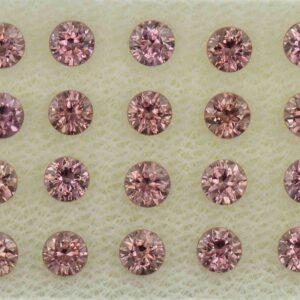 RoseZircon round box set 3.0mm 3.17cts H zn6720