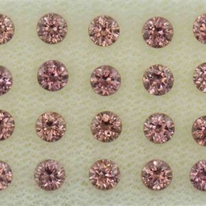 RoseZircon round box set 3.0mm 3.17cts H zn6721 SOLD