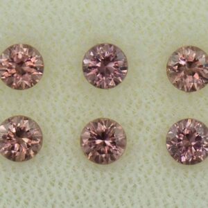 RoseZircon round box set 3.5mm 2.42cts H zn6722