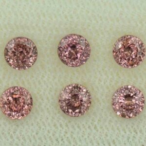 RoseZircon round box set 4.0mm 3.63cts H zn6723 SOLD