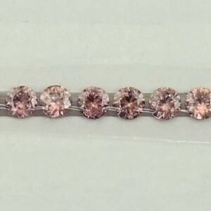 RoseZircon round bracelet line 3.5mm 11.17cts H zn7973 1 scaled 1 SOLD