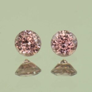 RoseZircon round pair 4.0mm 0.77cts H zn6939