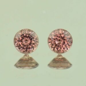 RoseZircon round pair 4.5mm 1.02cts H zn6948