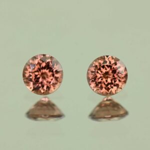 RoseZircon round pair 4.5mm 1.02cts H zn7660
