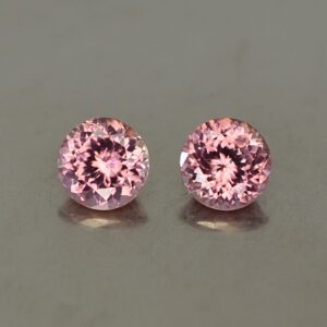 RoseZircon round pair 4.5mm 1.11cts zn2495 SOLD