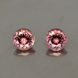 RoseZircon round pair 4.5mm 1.20cts zn2486