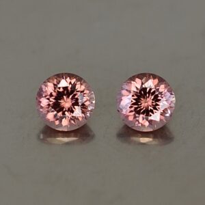 RoseZircon round pair 4.5mm 1.22cts zn2482