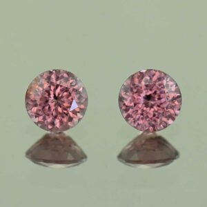 RoseZircon round pair 5.0mm 1.45cts H zn6014 SOLD