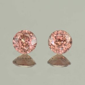 RoseZircon round pair 5.5mm 1.77cts H zn5730