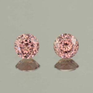 RoseZircon round pair 5.5mm 1.78cts H zn5731