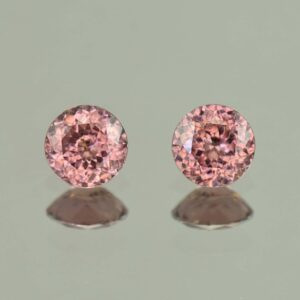 RoseZircon round pair 5.5mm 1.81cts H zn5734