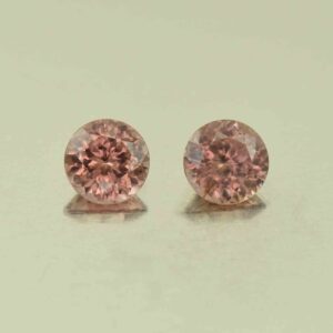 RoseZircon round pair 5.5mm 1.81cts H zn6139