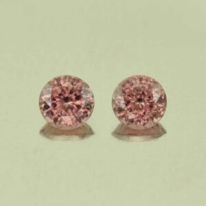 RoseZircon round pair 5.5mm 1.82cts H zn6140