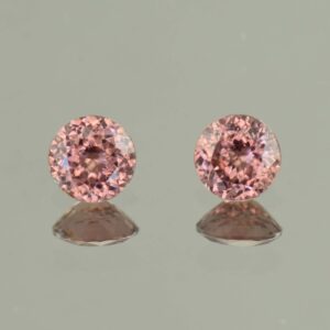 RoseZircon round pair 5.5mm 1.84cts H zn5738