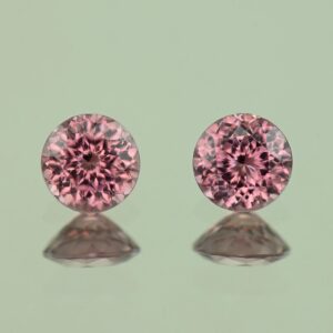 RoseZircon round pair 5.5mm 1.84cts H zn6141